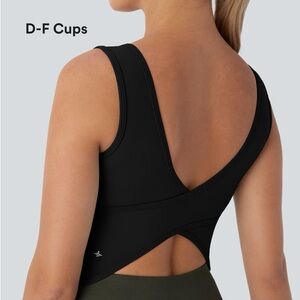 Halara U Neck Crossover Dance Bra Tank